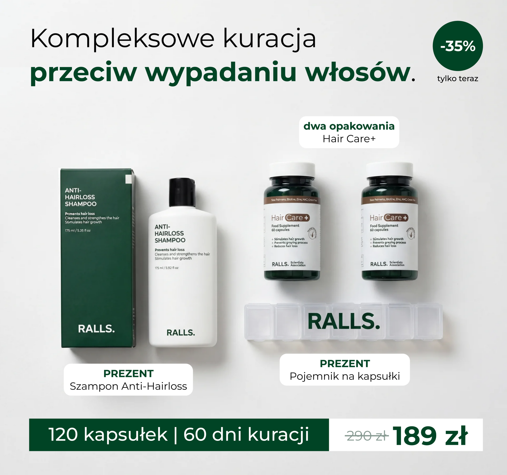 Zestaw Anti-Hairloss - 60 dni