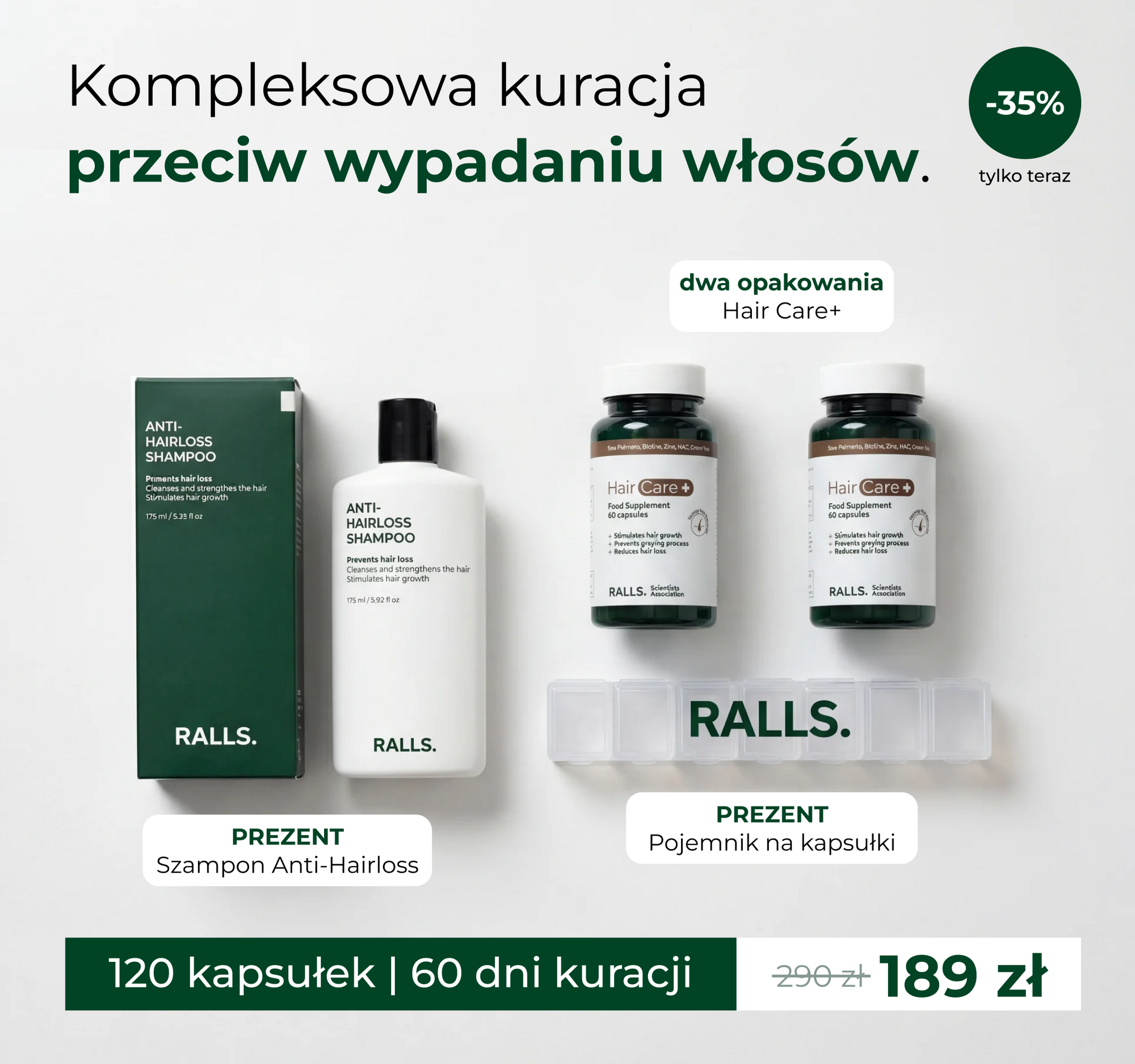 Zestaw Anti-Hairloss - 60 dni