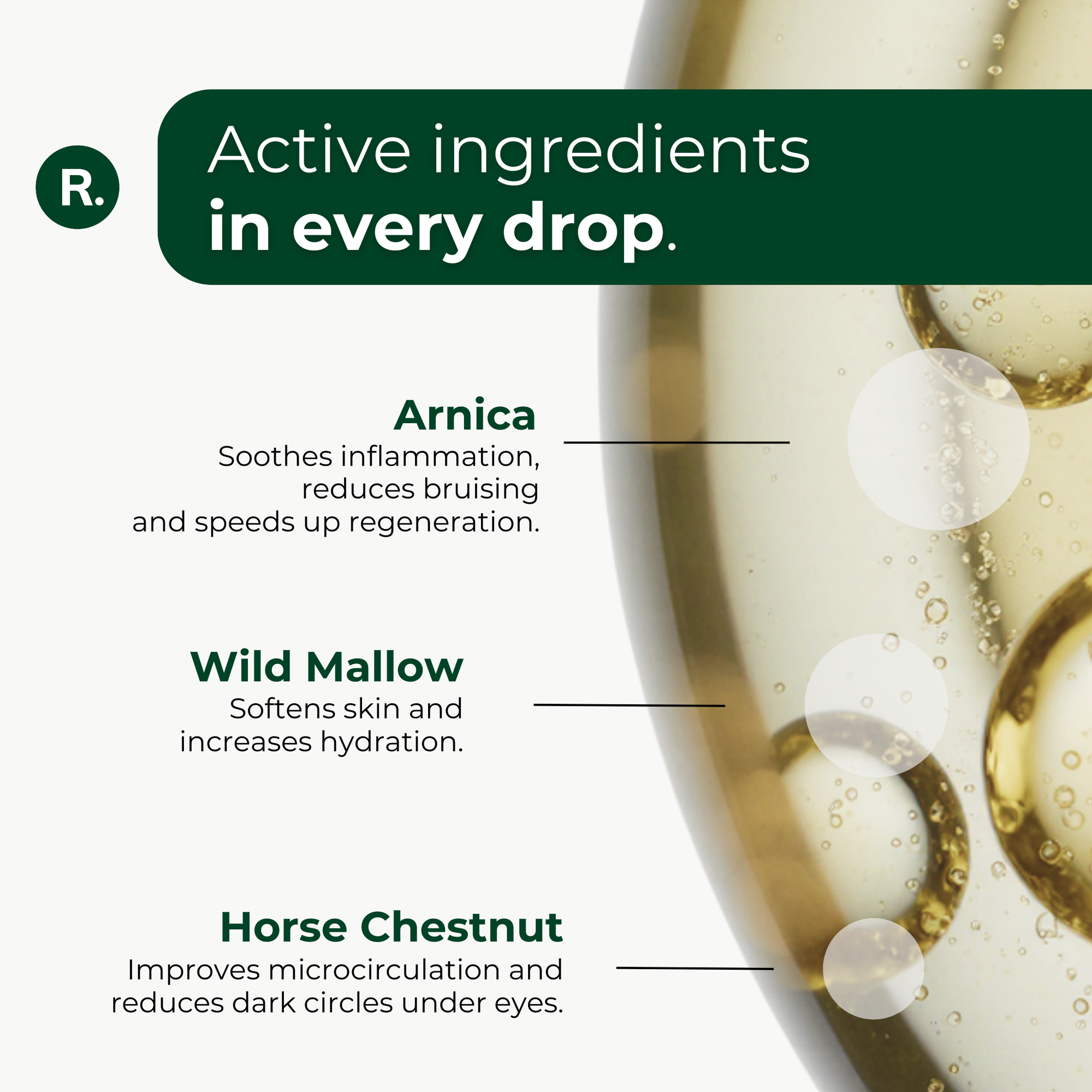 Eye serum against dark circles and puffiness